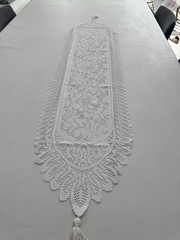 white lace table runner Size 14 X 56 Inch Set Of 2