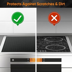 Stove Top Cover 28″x20″ Black for Electric Gas Burners Glass Cooktop Protector