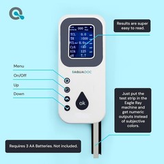 Eagle Ray Digital Pool Water Test Kit by AquaDoc with Digital Water Tester #1020