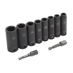 Kobalt 10 Pc Metric Deep Impact Socket Set 3/8″ Drive 6 Point w/ Case NEW