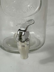 Glass Beverage Dispenser 2 Gallon with Glass Clamp Lid Hand-Wash Only