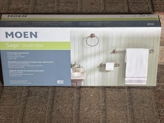 Moen Sage DN6893 3-Piece Bathroom Set Towel Bar Towel Ring TP brushed nickel