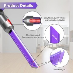 OEM Dyson V15 Light Pipe Crevice tool & Wand Clip fits V11 V10 V8 V7 Outsize New