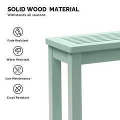 1 PCS 40inch Outdoor Wooden Porch Bench Garden Furniture for Backyard Seat