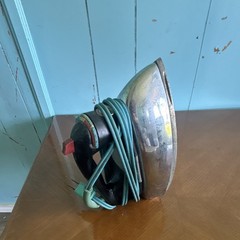 GE Vintage Corded Steam Iron, Silver/Black/Green Electric Clothes Iron