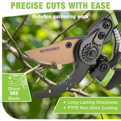 WORKPRO 8.5″ Bypass Pruning Shears Garden Shears with SK5 Blade Garden Clipper