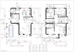 28×34 Feet House Design Plan 8.4×10.2 Meter 4 Bed 3 Bath PDF, CAD &A4 Hard Copy