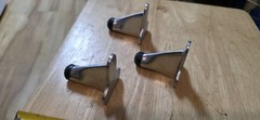 NOS VTG Lot 3 Satin Nickel Wall Door Stops Heavy Duty Commercial Rubber Bumper