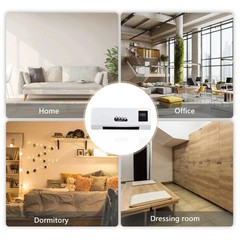 2 in 1 1800W Wall Mounted Heater Air Conditioner Fan Combo Remote Control Q7S0