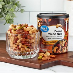 Great Value Lightly Salted, Deluxe Mixed Nuts, 15.25 oz New