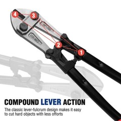 WORKPRO 30″ Bolt Cutter Cutting Plier Chrome Molybdenum Steel Blade Rubber Grips
