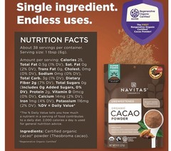 2 Navitas Organic Cacao Powder 8 oz Unsweetened Plant Cocoa Superfood Chocolate
