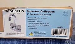 Kingston Brass • #KB461 Supreme Collection 4″ Centerset Bar/Faucet • Chrome New!