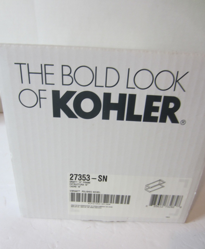 Kohler 10″ Draft Bar Frame Vibrant Polished Nickel-#27353- Open Box (469EF)