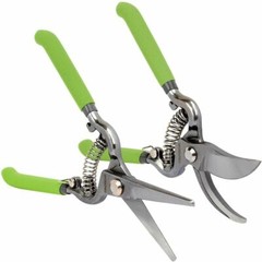 WORKPRO 2 Piece Pruning Shears Set Drop Forged With Carbon Steel Straight Blade