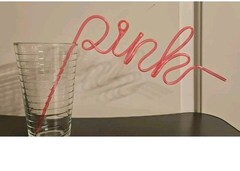 Victorias Secret PINK Stylized Sippy Straw Extremely Rare Not Available 2 Public