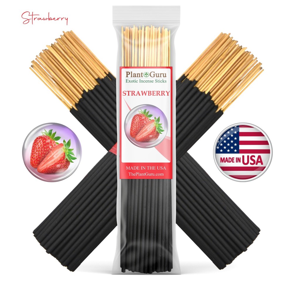 STRAWBERRY Incense Sticks 7″ Bulk Pack Wholesale Hand Dipped Lot
