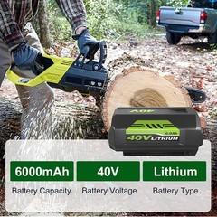 8.0Ah Battery 40 Volt for Ryobi 40V Lithium OP40602 Battery with LED / Charger