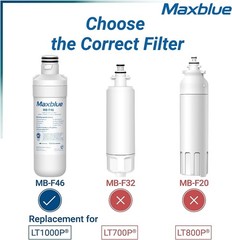 Maxblue LT1000PC Replacement for LG® LT1000P® Refrigerator Water Filter, 3 PACK