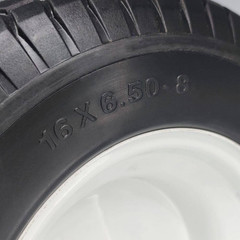 16 In. X 6.5 In. Flat Free Wheel Assembly with Turf Tread, 1 In. Axle Replacemen