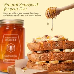Raw & Unfiltered Honey with Comb 1lb. by Pure Southern Honey, New 2023 Crop