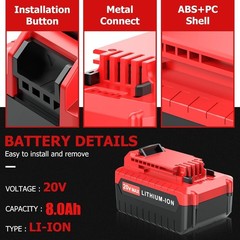 2PACK for PORTER CABLE 20V 20 Volt Lithium Battery /Charger Max PCC680L PCC685L