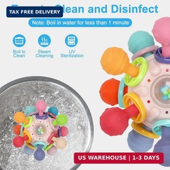 Baby Montessori Sensory Toys for 0-6 6-12 Months, Baby Teether Teething Toys
