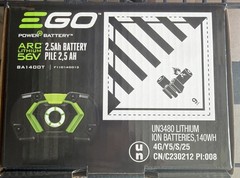 Genuine EGO POWER+ BA1400T 56V 2.5 Ah Li-ion Battery/Upgrade Fuel Gauge-New 2026