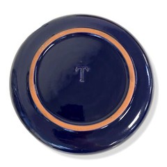 $47 TRAME Blue Mediterranean Giro Assiette Simple Dinner Plate 9.8 in
