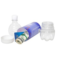 3Compartment Hidden Water Bottle Diversion Safe Can Secret Stash Bottle Security
