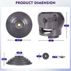 Ball Wheel+Vacuum Head Connector for Dyson V10 V11 V15 High Torque Cleaner Head