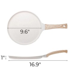 Nonstick 10-Inch Crepe Pan Detachable Handle Ceramic Coating PFOA-Free