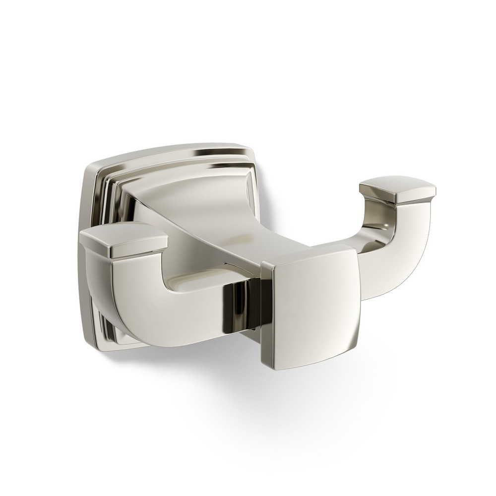 27411-SN Riff® Double Robe Hook, Vibrant Polished Nickel
