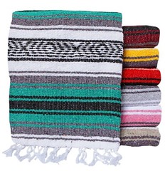 Lot of 5 Mexican Falsa Blankets, Random Color Assortment by El Paso Designs