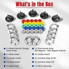 Universal Stove Knob Compatible With Electric Gas Stove Replacement Range Kit