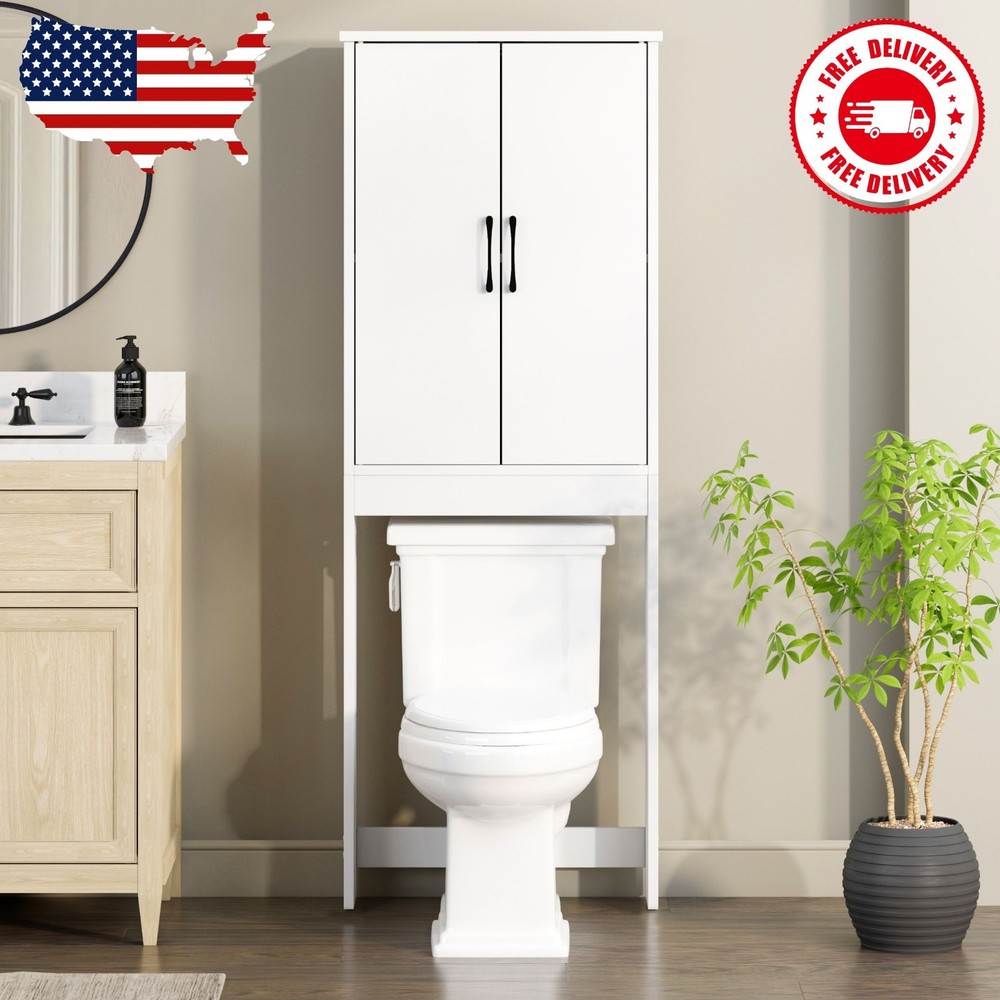 Ardent Over-the-Toilet Bathroom Storage Cabinet, White