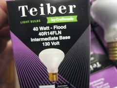 6 yes 6 TEIBER 40W R14 E17 Base 130V Indoor Reflector Frosted Flood Light Bulbs