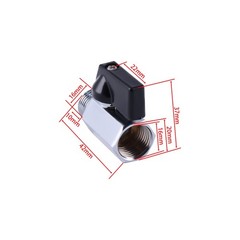 BEVDICNC 3/8 inch Brass Mini Ball Valve NPT Female x NPT, As Shown