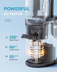 Cold Press Juicer 6.5 Extra Large Feed Chute Juicer Machines Hands Free 350W