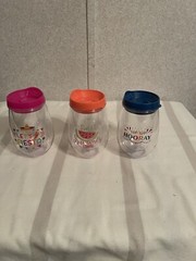 Set Of 2 NEW Double Wall Wine Tumbler…orange lid is not available