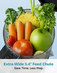 Cold Press Juicer 6.5 Extra Large Feed Chute Juicer Machines Hands Free 350W