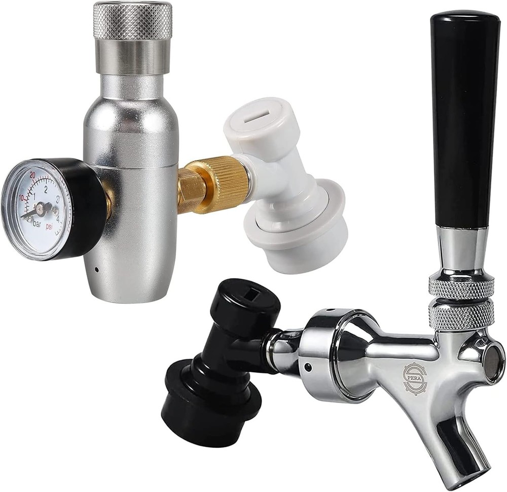 Beer Keg Tap CO2 Charger Brand Ball Lock Beer Faucet Mini Gas regulaor Kit
