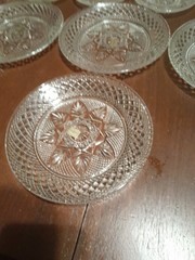 Luminarc J G DURAND ANYTIME CUT CRYSTAL Snack SET 12 Piece NEW