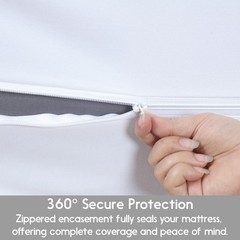 Mattress Encasement Waterproof Protector Zippered Deep Pocket Bed Bug Protector