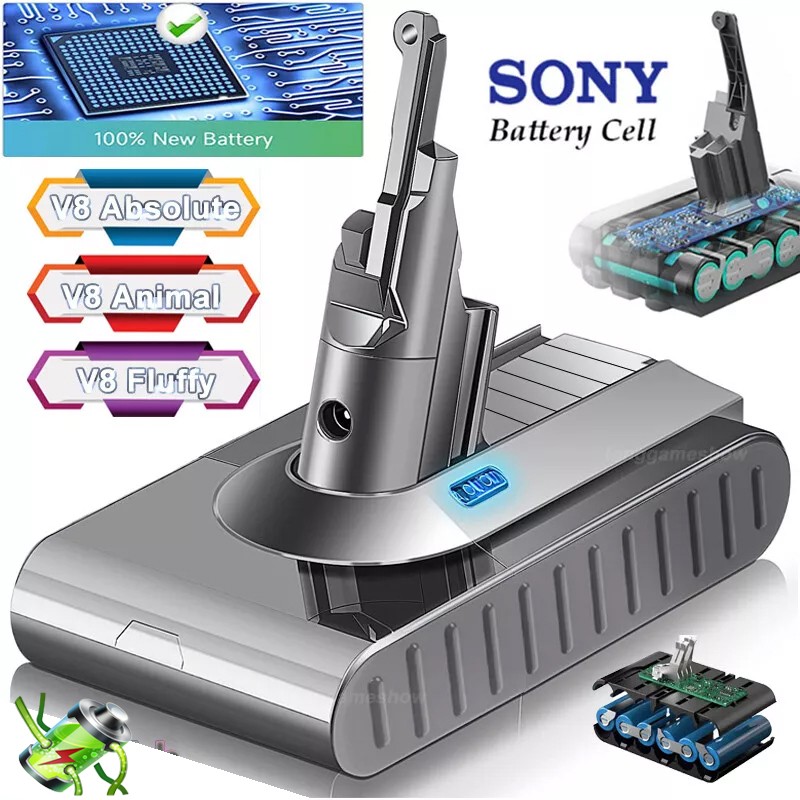 21.6V 9.5Ah V8 Battery for Dyson V8 SV10 V8 Animal V8 Absolute V8 Fluffy/Filters