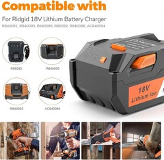2PACK For Ridgid 18V R840085 8.0Ah Lithium-ion Battery OR Charger 18Volt R840087