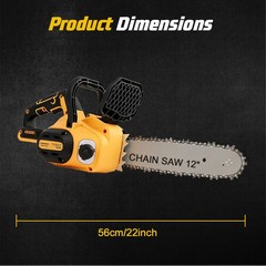 12 Inch Brushless Electric Chainsaw for DeWalt 20V Battery With Oiler