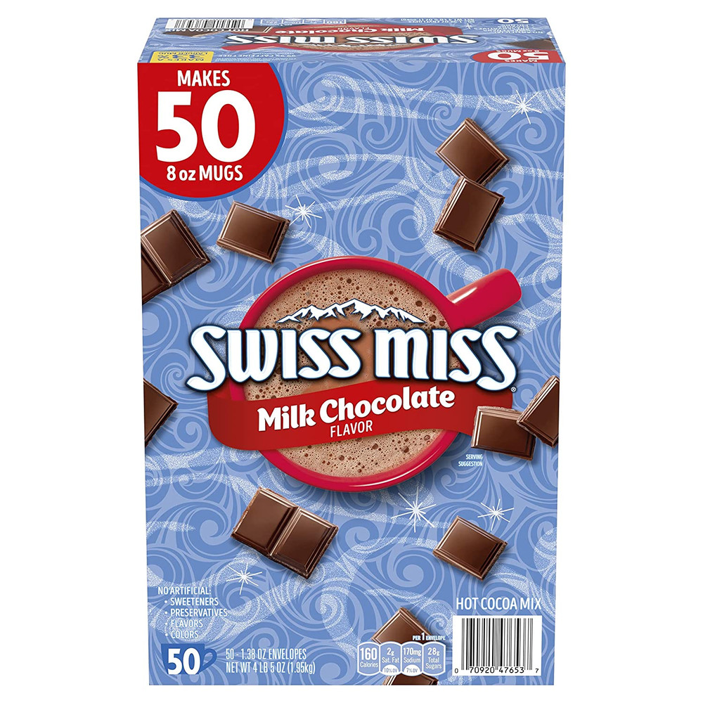 Swiss Miss Milk Chocolate Flavor Hot Cocoa Mix 1.38 oz 50-Count