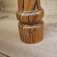Wood Manual Pepper Mill Grinder Salt Shaker 14 in Large Traditional Brown Stripe