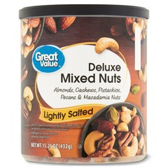 Great Value Lightly Salted, Deluxe Mixed Nuts, 15.25 oz New